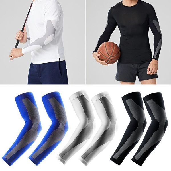 

elbow & knee pads 1 pair arm warmer sun uv protection sports running cycling basketball volleyball golf sleeves cover, Black;gray
