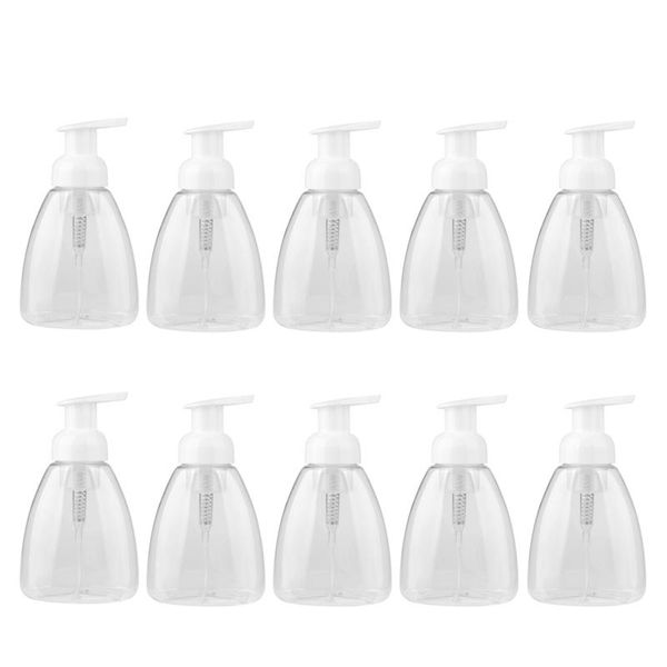 

10pcs 250ml dispenser soap foaming pump empty bottle travel clear bottle make up shampoo lotion containers