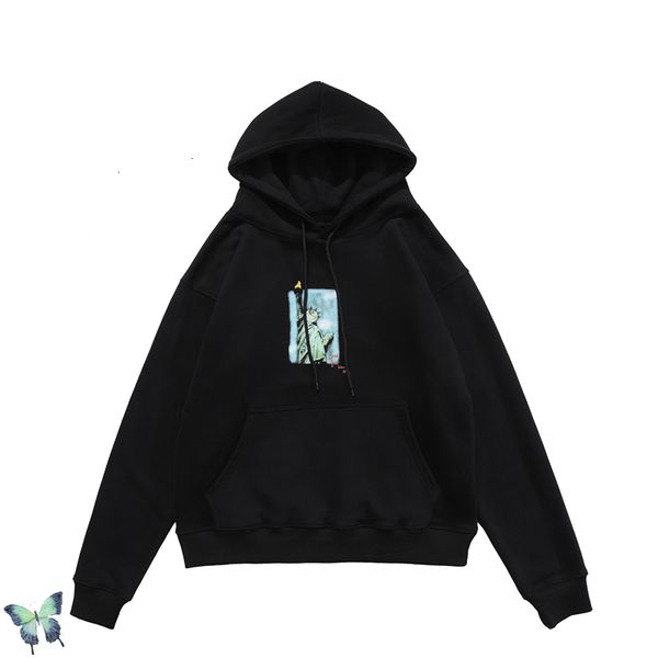 

new statue 2021 of liberty printing hoody men women plus velvet hoodie cactus jack hoodies b2hr v33c, Black