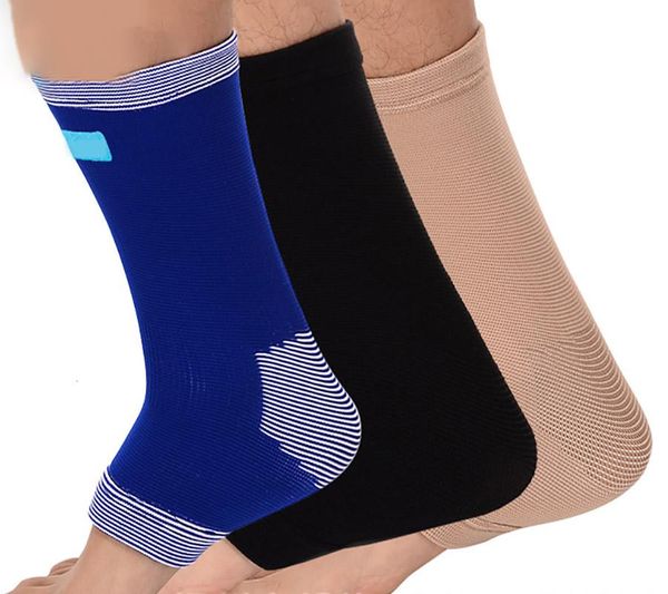 

ankle support nylon fitness warm breathable pressure anti-sprain basketball badminton riding guard, Blue;black