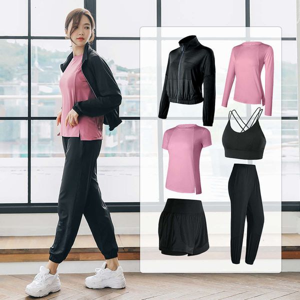 

promotion running high fast end yoga professional fitness sports drying clothes elastic tight fashion net red women's coat, Gray