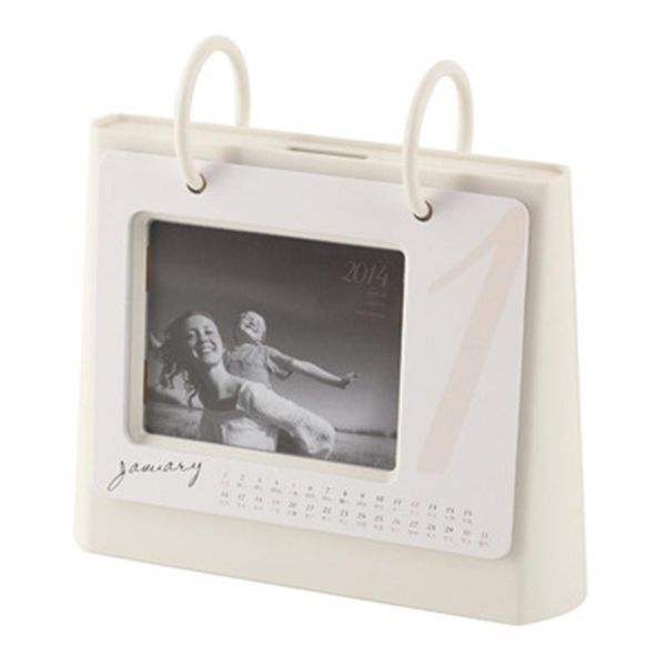 

frames 3-in-1 calendar-shaped piggy bank multifunctional retro style po frame novelty money box ornament for home desk js23