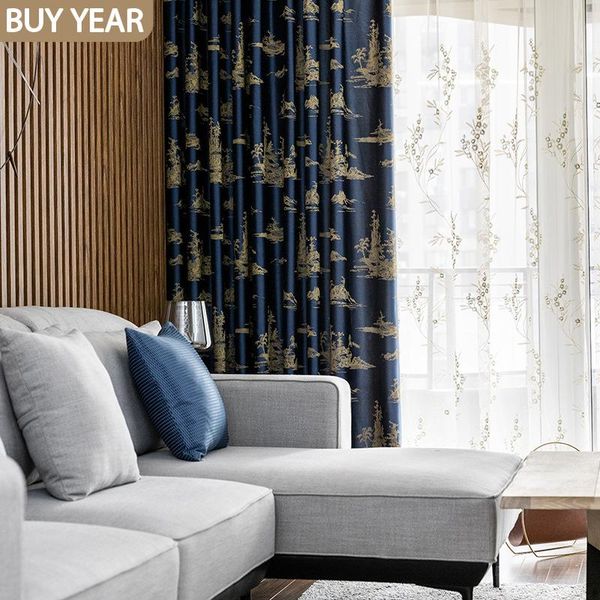 

curtain & drapes chinese curtains for living room dining bedroom high precision jacquard light luxury tulle