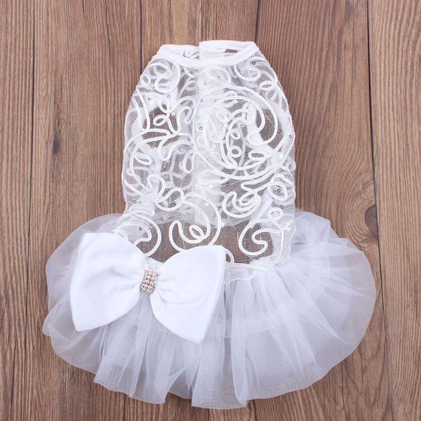 

dog apparel pet wedding dress lace&bow cat puppy princess dresses party 5 sizes