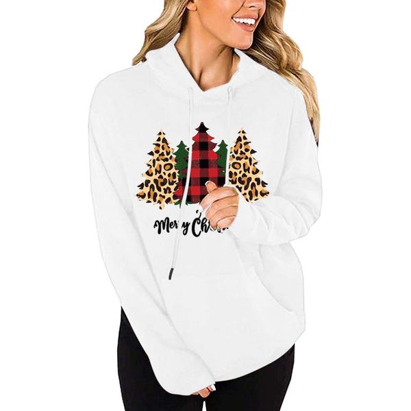 

women's hoodies & sweatshirts pullover hoodie casual long sleeve sweatshirt christmas print tunic loose oversized aesthetic fall#8, Black