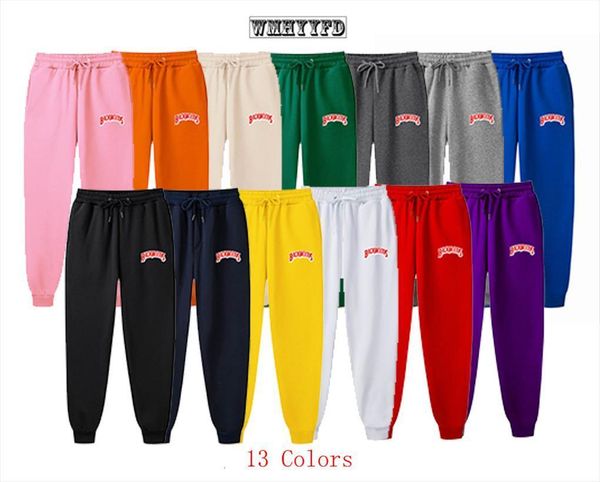 

brand male trousers casual women pant sweatpants jogger 13 colors fitness workout, Black