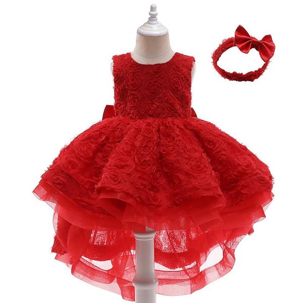 

girl's dresses 2021, Red;yellow