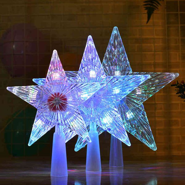 

luminous five pointed star led luminous tree plastic christmas shooting accessories outdoor decoration
