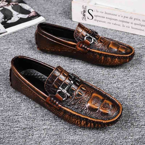 

dress shoes vintage british men's leather shoes casual boat classic flat breathable driving cftw, Black