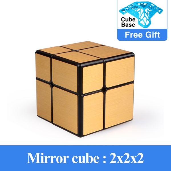 

Hot selling QiYi Cast Coated strange shape Mirror cube 2x2 logic game professional 2x2x2 speed cubo magico educational toys gift