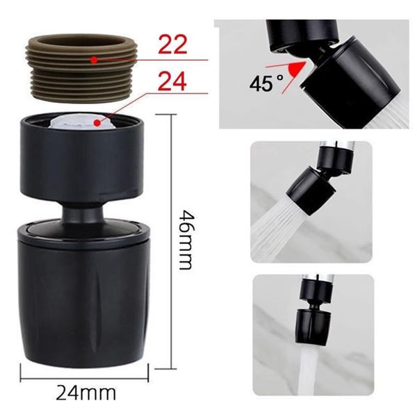

kitchen faucets water faucet bubbler rotatable splash-proof bathroom shower head filter nozzle saving spray tool