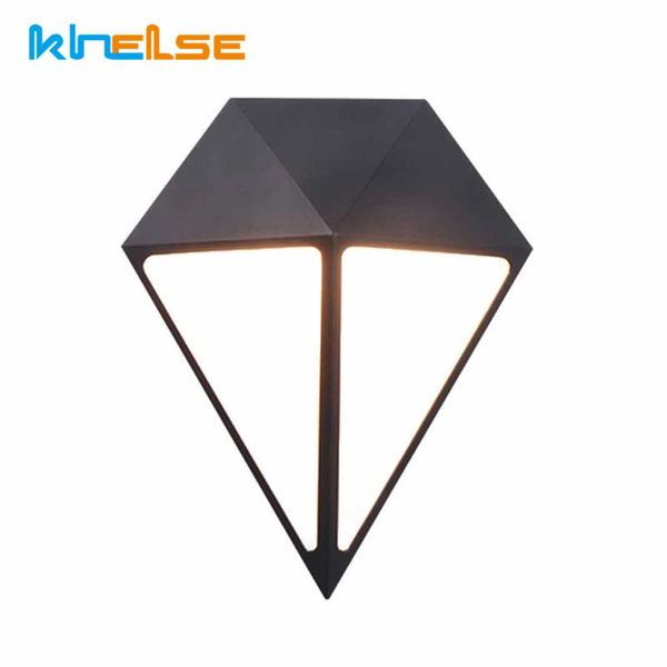 

modern diamond led wall lights outdoor waterproof ip65 indoor porch sconces lamps yard corridor exterior wall lighting luminaire