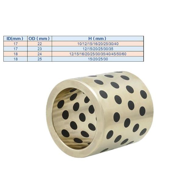 

bearings 2pcs jdb 17mmx22mm 18mmx22mm 18mmx24mm mpbz linear graphite copper set bearing bushing oil self-lubricating mpbzu