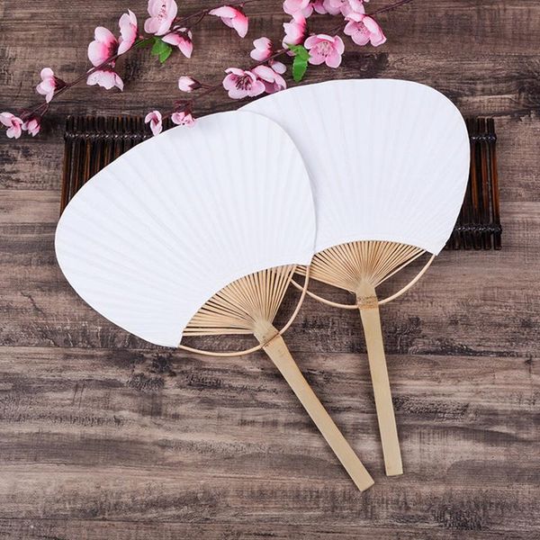 

other arts and crafts 5/10/15/20pcs pure white bamboo handle blank calligraphy painting group fan