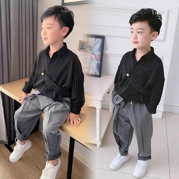 

clothing sets boys spring suit 2021 children shirt pants teenage 8 10 12 years old, White