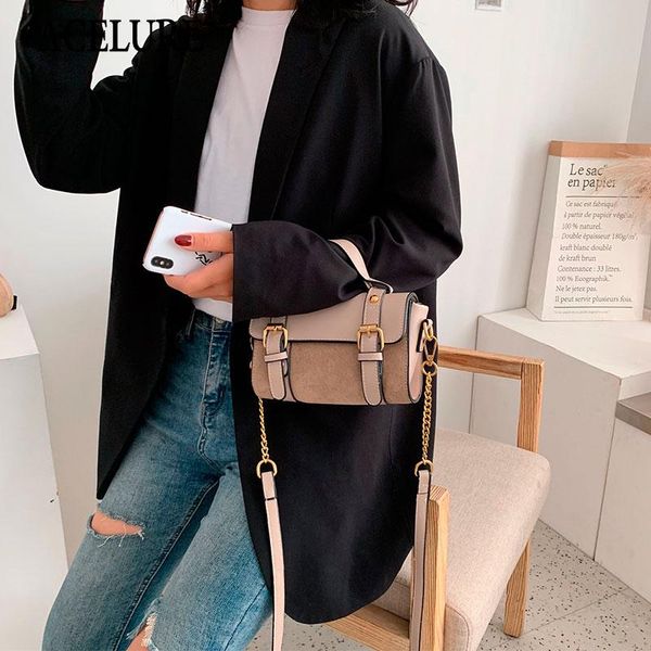

cross body acelure solid color vintage fashion women shoulder crossbody bags pu leather cover messenger bag for female ladies party handbag