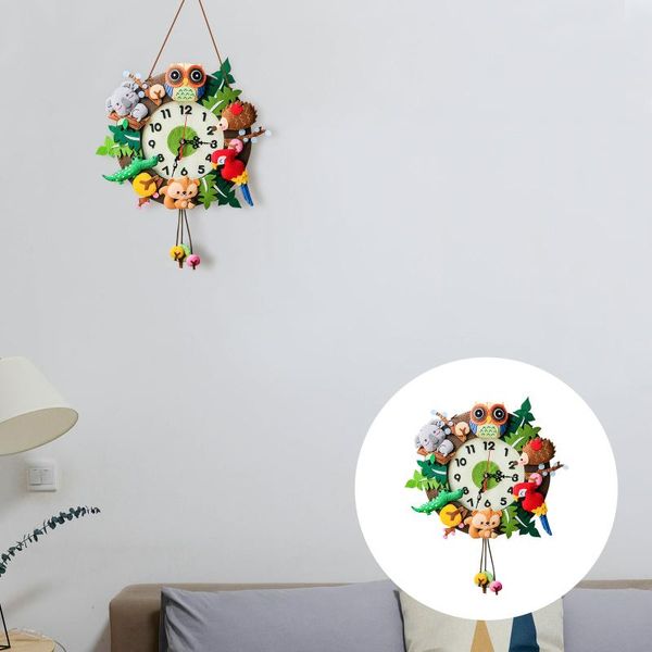 

wall clocks 1 set clock sewing kit diy cartoon craft educational