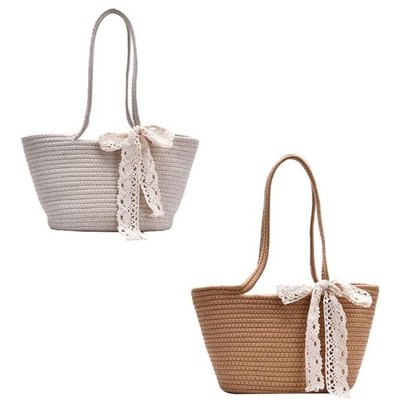 

duffel bags bucket straw beach bag woven shoulder rattan bohemian summer vacation