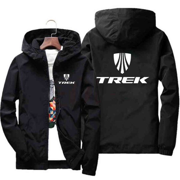 

trek mountain bike spring and summer men's printed casual jacket with zipper hoodie baseball pilot waterproof m-7xl, Blue;black