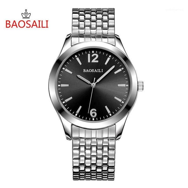 

wristwatches b-8201 baosaili brand fashion luxury watches men casual table quartz man watch waterproof relogio, Slivery;brown