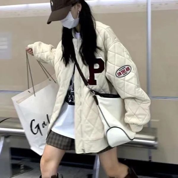 

thickened coat loose suit women's autumn and winter cotton jacket fashion, Black