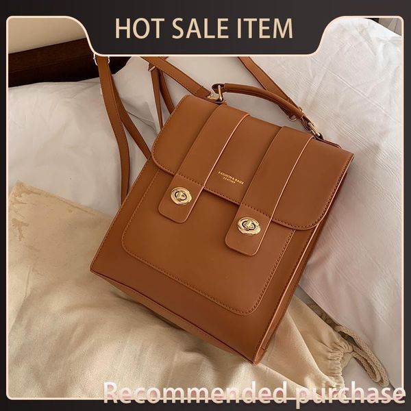 

bag vintage casual style mochila backpack back new schoolbag preppy rucksack female book buckle 2021 doranmi women's bags sb197 wjpux, Red;black