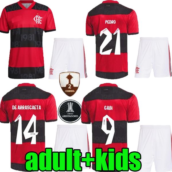 

kids 2021 2022 flamengo home soccer jerseys camisetas de fútbol 21 22 flamenco gabriel b. diego pedro gerson menchild football shirt, Black;yellow