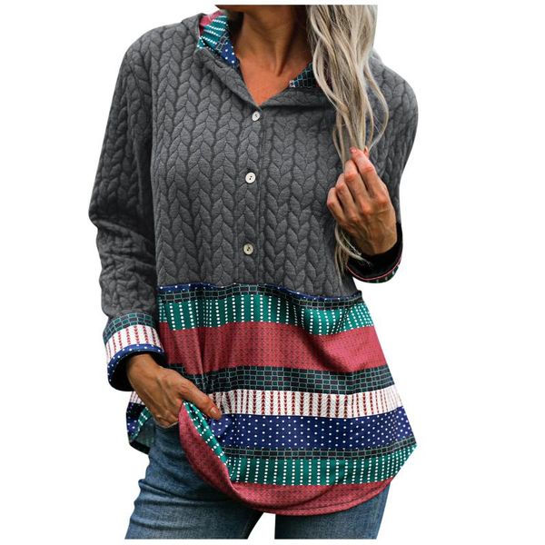 

women's hoodies & sweatshirts 5xl plus size patchwork spring autumn sweatshirt 2021 fashion women long sleeve printed cotton vintage ho, Black