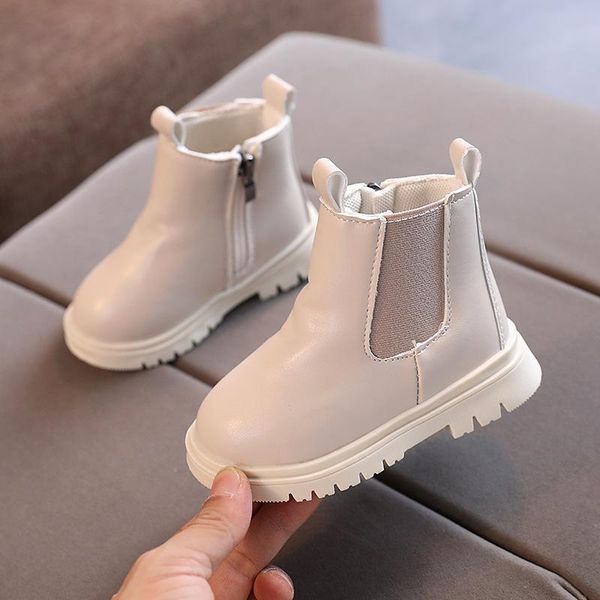 

children maritn boots 2021 new autumn winter shoes boys girls waterproof non-slip ankle boots kids leather e105, Black;grey