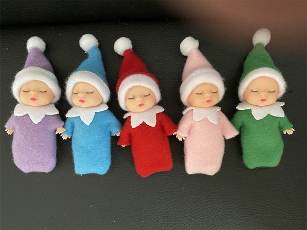 

new design sleeping baby elf doll with pacifier christmas mini toy elves dolls nipple
