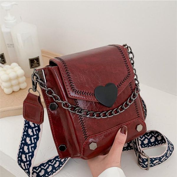 

evening bags ladies shoulder bag fashion pure color casual cover handbag chain pu zipper crossbody messenger sac main femme