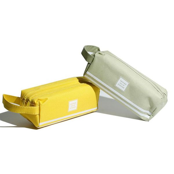 

pencil bags 2021 korea school case bag box big cute for kids double layer canvas pencilcase pen staorge estuche escolar