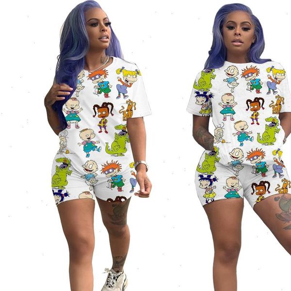 

cartoon print women home two piece set s xxxl plus sizes multi colors for choice womens clothing women sweat suit set, Gray