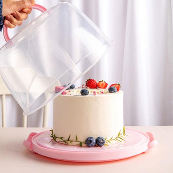 

portable cake box fresh-keeping box refrigerator fresh-keeping receiving fruit vegetable storage boxs 6/8/10 inch