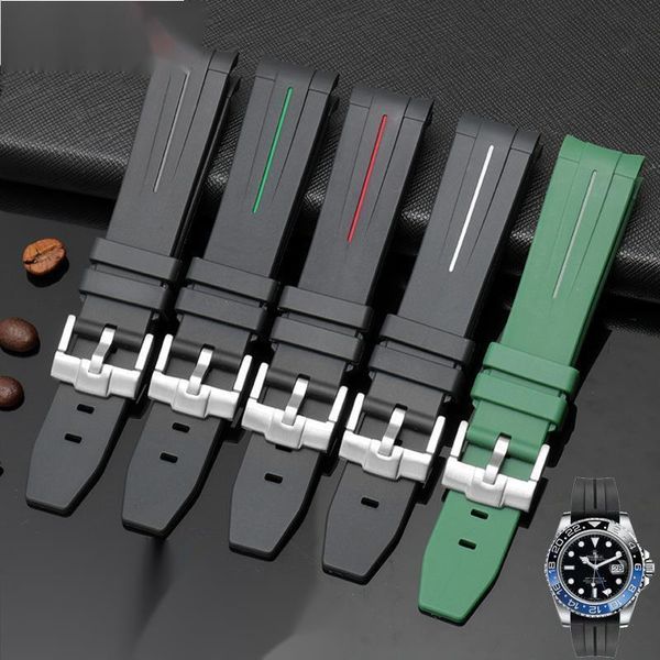 

watch bands bracelet band for water ghost gmt 20mm 21mm wrist strap replacement watchbands green black retro leather, Black;brown