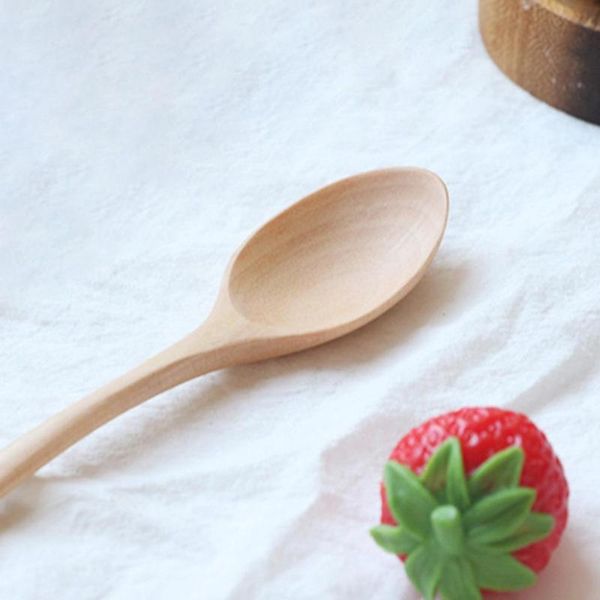 

wooden soup spoon bamboo kitchen cooking utensil tool soup teaspoon catering long handled tableware dinnerware kitchen tools