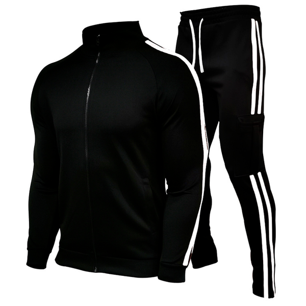 

mens sets two piece set tracksuit casual zipper jacke + pants harajuku sport suits spring and autumn tracksuit brand sportswear, Gray