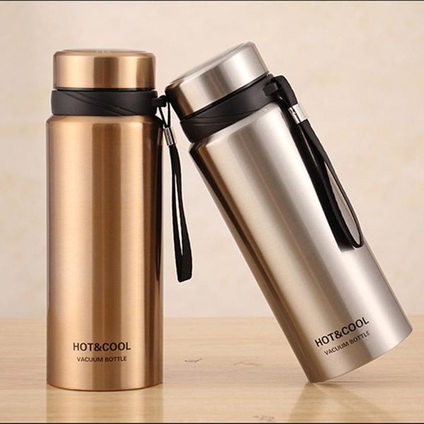 

water bottles 750ml classic thermal insulation 304 stainless steel direct drinking with rope portable for adults applicable