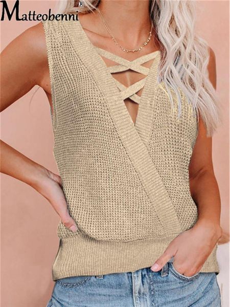 

women's t-shirt 2021 summer solid color fashion camisole ice silk knitted women sleeveless cotton v-neck loose splice female, White