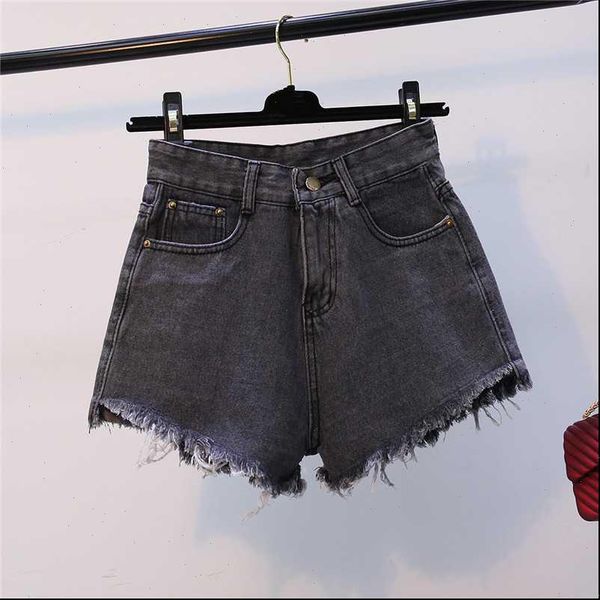 

womens fashion shorts summer high waisted denim shorts jeans women short new femme skinny slim denim tassel shorts gray, Blue