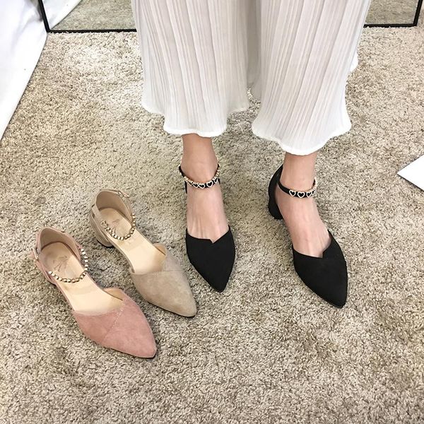 

dress shoes women's sandals 2021 spring high heels thick heel roman pumps, Black