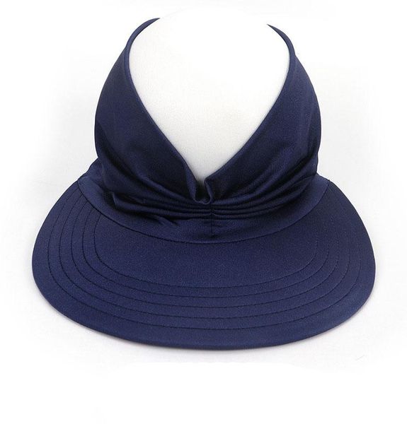 

beanie/skull caps women summer sun hat candy color empty soft breathable sunscreen visor bicycle sunshade hats 9 colors, Blue;gray