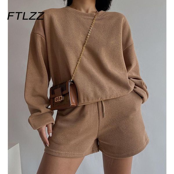 

women's tracksuits woman spring autumn korean sweatshirts and shorts outfits women sportsuits streetwear casual two piece sets clothing, Gray