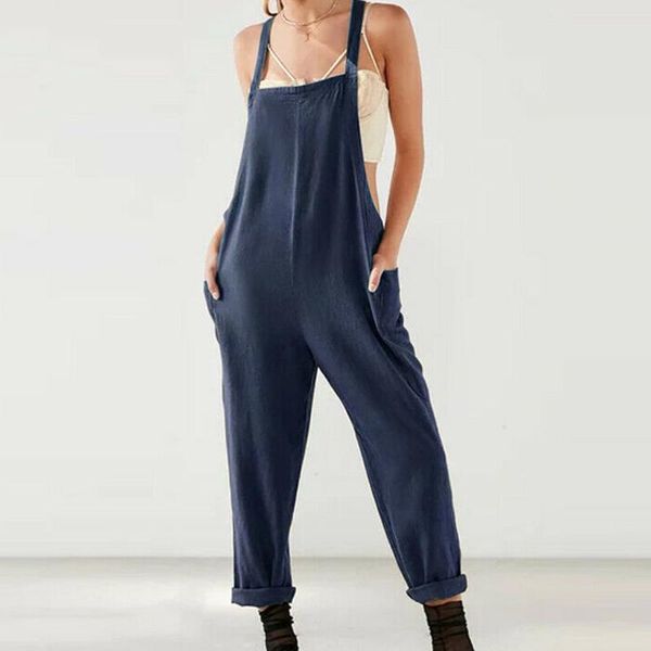 

women's jumpsuits & rompers 2021 summer romper black bodysuit woman wide leg straight casual cotton and iinen long jumpsuit sexy#g25, Black;white