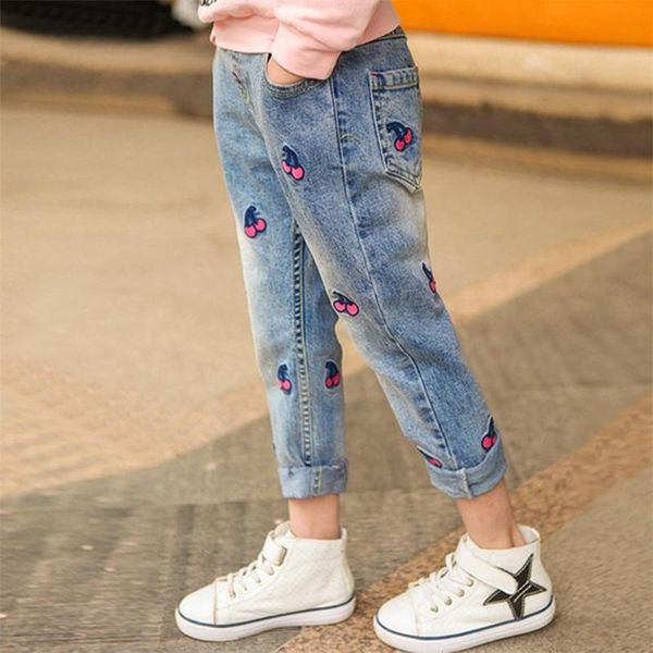 

jeans casual jean spring autumn trousers pants warm for girls boys children kids clothing teenagers high quality, Blue