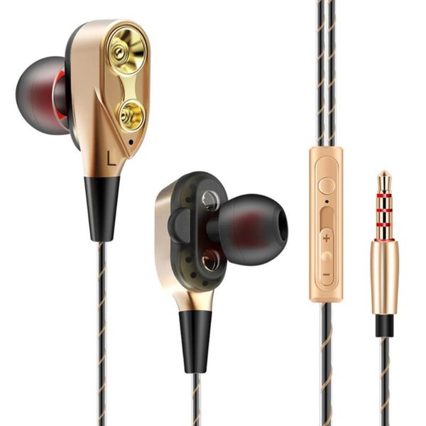 

& mp4 players dual drive wired 3.5mm audifonos para celular in-ear earphones stereo in ear headset hi fi headphones wire bass phone for ipho