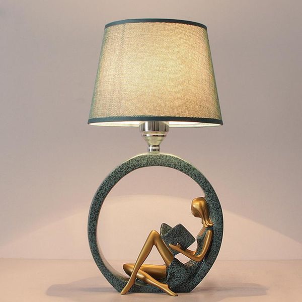 

table lamps nordic modern reading girl standing desk lights for bedroom bedside lamp stand light fixtures home decor luminarias