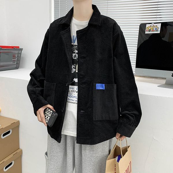 

autumn 2021 new korean casual trend handsome versatile fashion brand jacket men's coat, Black;brown