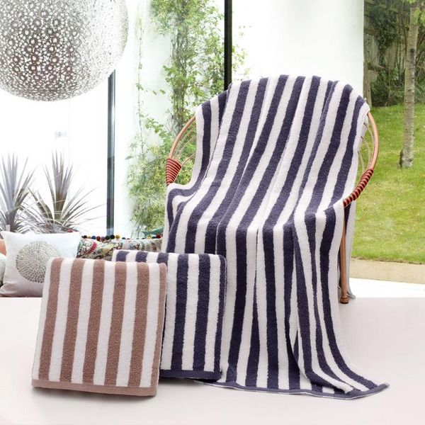

towel luxury striped plaid 70*140cm 100% cotton large bath for men bathroom towels gy03