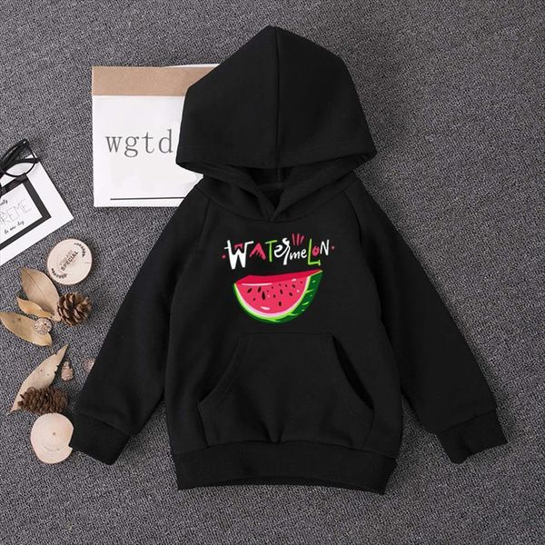 

kids girls boys hoodies cute kawaii outerwear hooded sweatshirt clothes childrens 2 4 6 8 10 years, Black